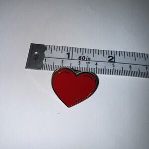 Red Heart Pin Brooch